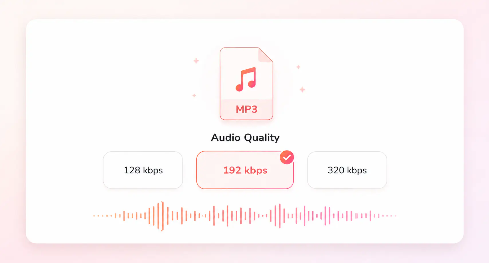 choose mp3 output quality