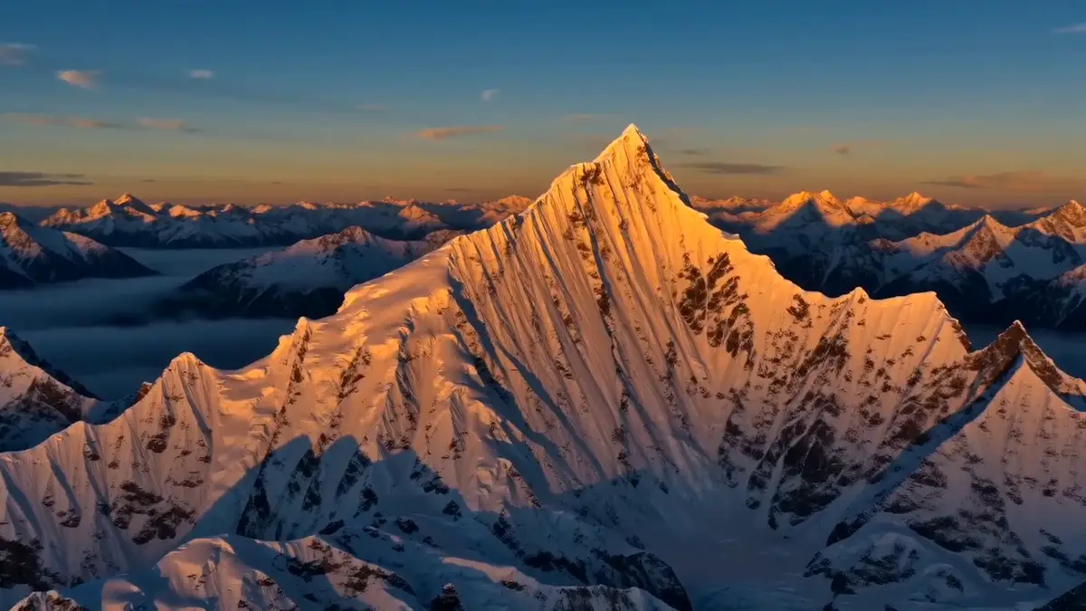cinematic snow mountain peak