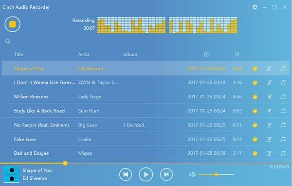 Cinch Streaming Audio Recorder