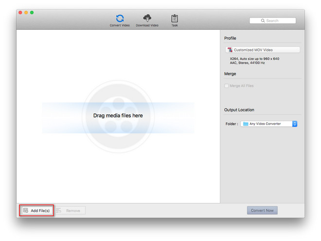 Add videos to Any Video Converter Mac