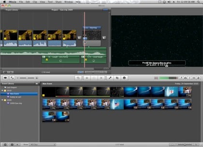 Main Window of iMovie