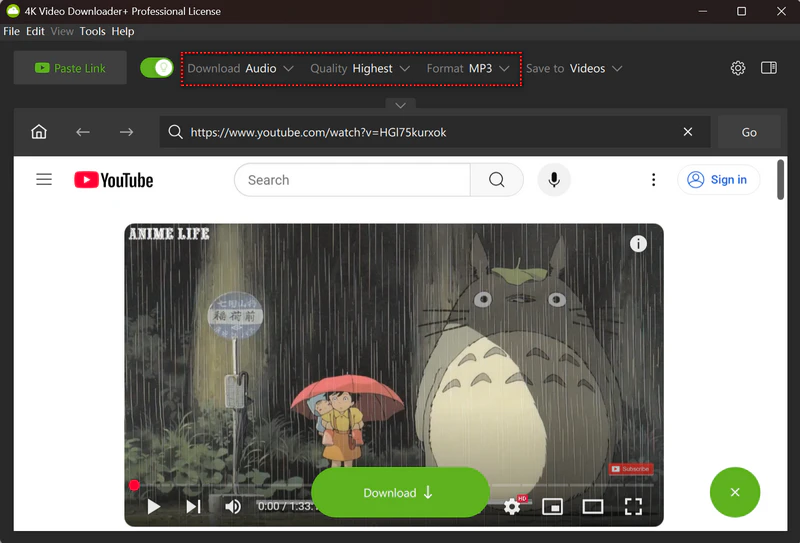 save as audio