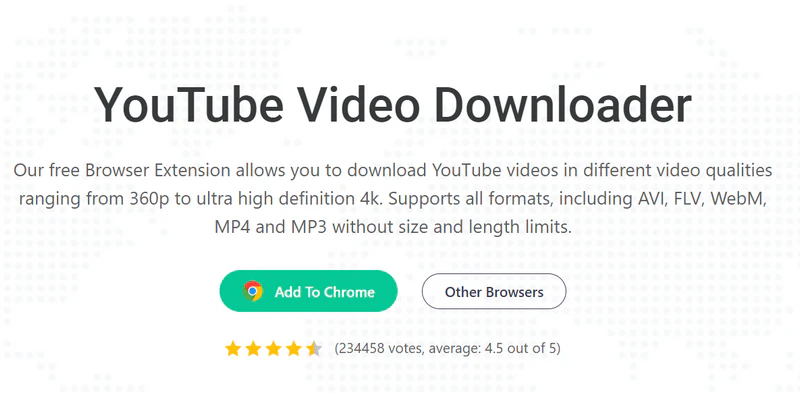 add addoncrop youtube downloader extentison for chrome