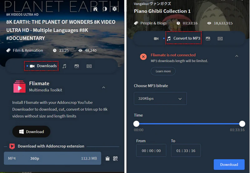 download youtube video with addoncrop youtube downloader extentison