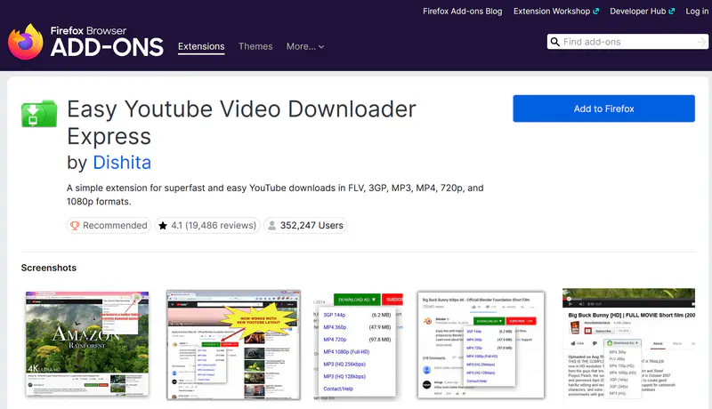 agregar youtube downloader extension a firefox