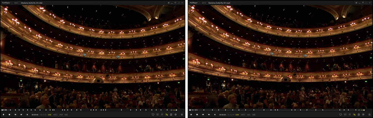 quality comparison after compresssing mkv to mp4